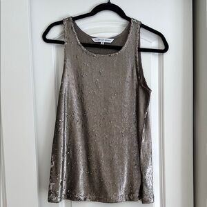 Sequin Sleeveless Top - Grey/Silver Cupcakes & Cashmere size S